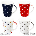 12oz taza de cerámica con calcomanía de corazón venta caliente